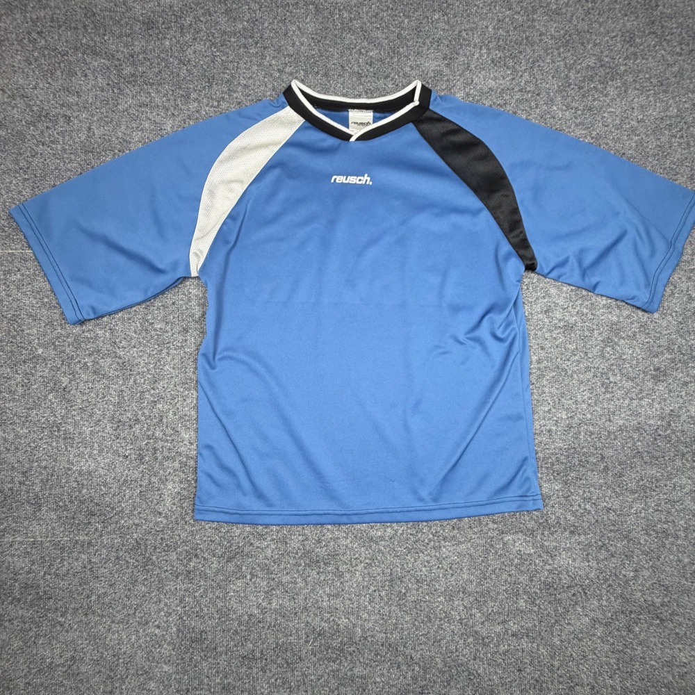 Reusch Soccer Jersey Mens M/L Blue Goalkeeper Athletic Shirt Vintage
